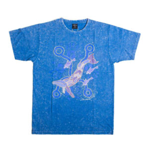 Adults T-Shirt Acid Wash David Hudson Whale Blue