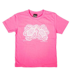 Kids T-Shirt Leanne Hunter Glitter Turtle Pink