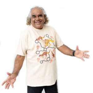 Adults T-Shirt Acid Wash David Hudson Troop Waterhole Tan