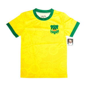 Kids Jersey Albert Bosen Green and Gold Indigenous