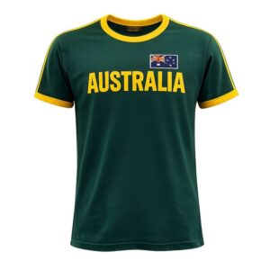 Australiana Adult T-Shirt Applique Australia Sporty Green