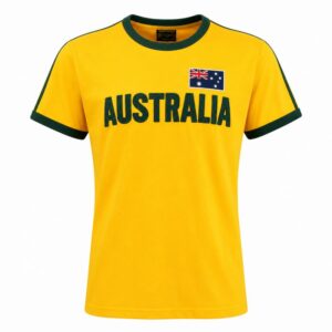 Australiana Adult T-Shirt Applique Australia Sporty Gold