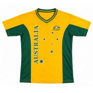 Australiana Adult T-Shirt V Neck Australia Supporter Gold